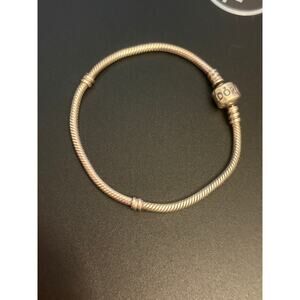 Authentic Pandora 925 ALE Sterling Snake Chain Charm Bracelet 7